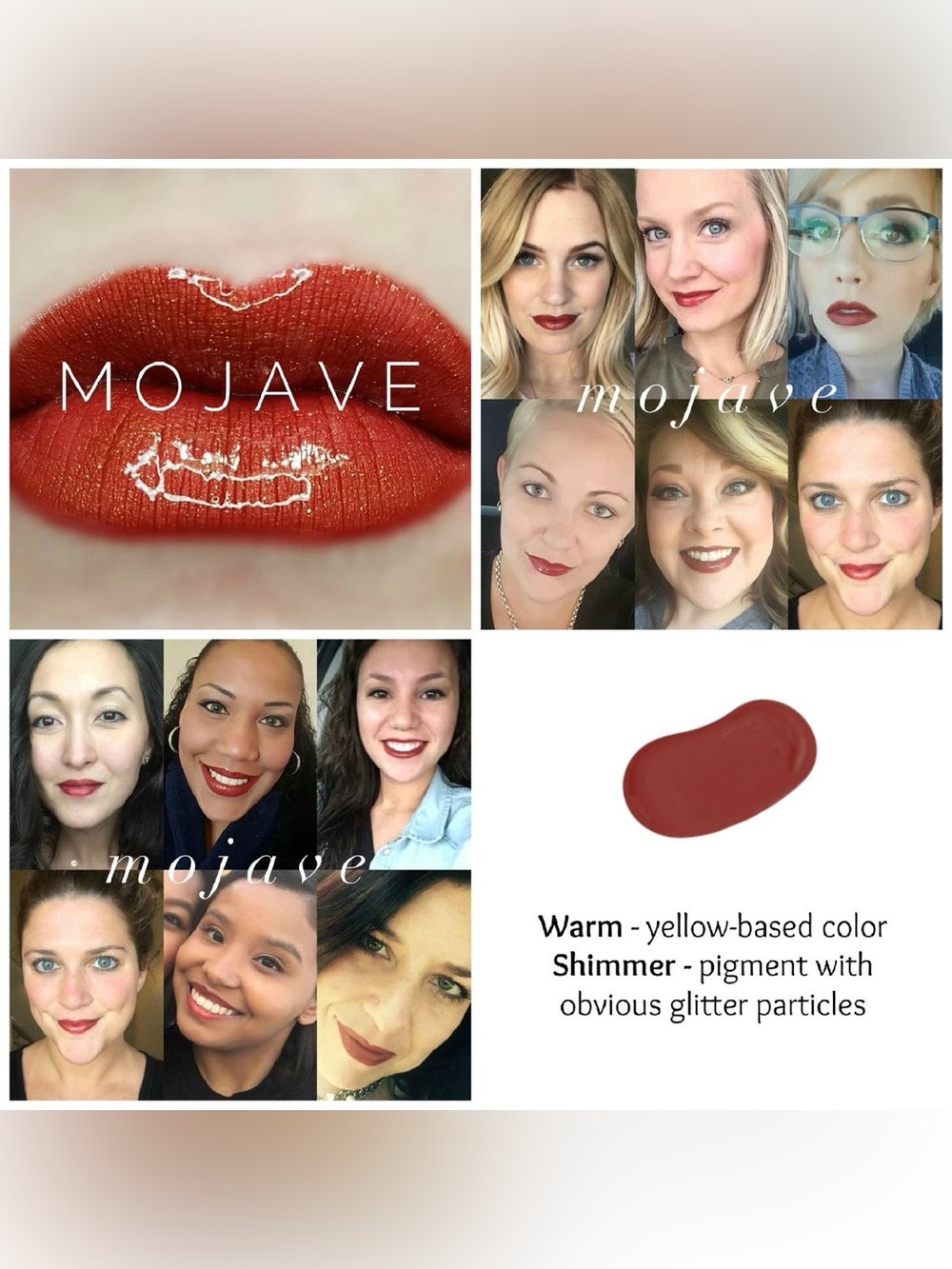 LipSense Mojave Shimmer Lip Color - Terracotta Red